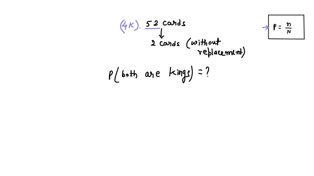 SOLVED A sequence of two playing cards is drawn at random (without