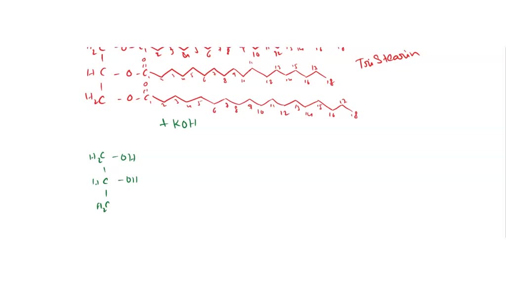 SOLVED Draw The Condensed Structural Formulas In The Equation For The Saponification Of