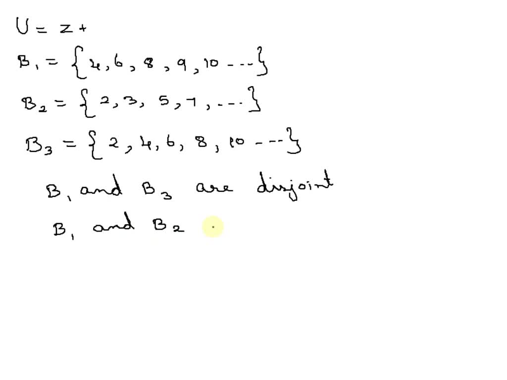 SOLVED: The universal set is Z+. B1 = x ∈ Z+: x is a composite number ...