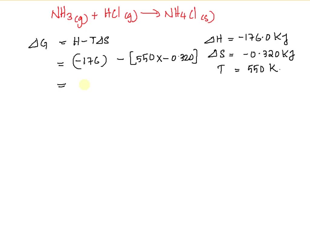 SOLVED In what temperature range is the formation of NH4Cl(s) from NH3