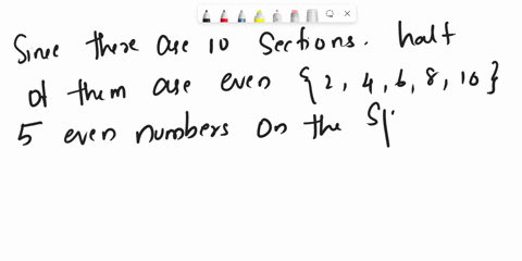 a-spinner-with-10-evenly-sized-sections-and-numbered-1-to-10-is-spun-what-is-the-probability-that-the-number-spun-is-8-given-that-the-number-is-even-75878