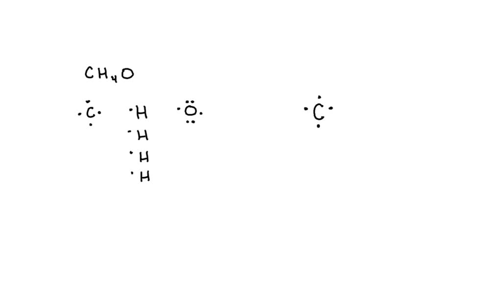 SOLVED: CH4O Draw the molecule by placing atoms on the grid and ...