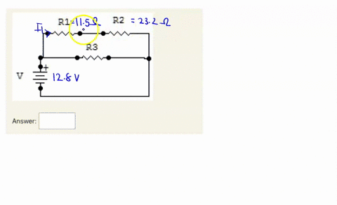 three-resistors-r-115-q-rz-232-q-and-rz-343-q-are-connected-as-shown-the-battery-voltage-is-128-v-what-is-the-current-h-through-r1-r1-r2-r3-answer-69615