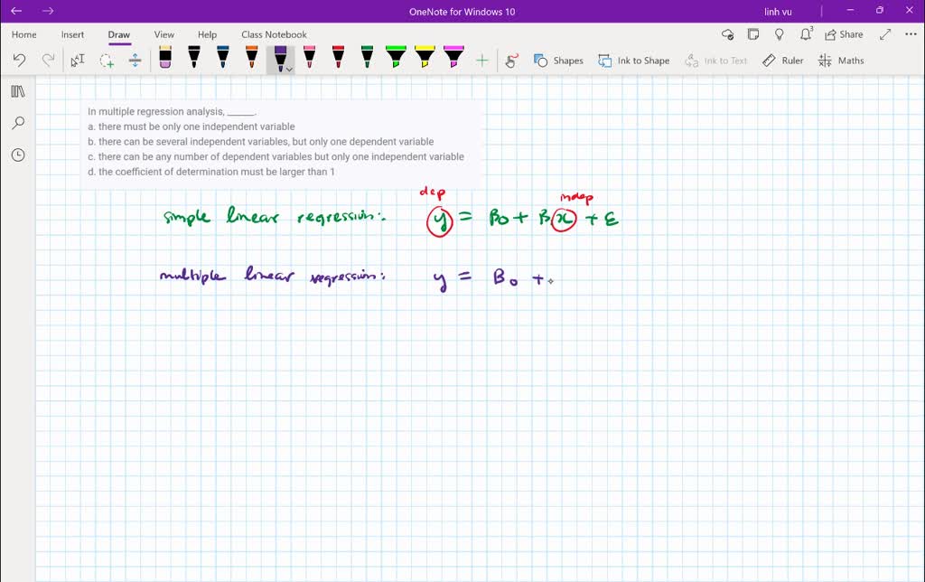 SOLVED: An Independent Variable In The Regression Analysis Is Also ...