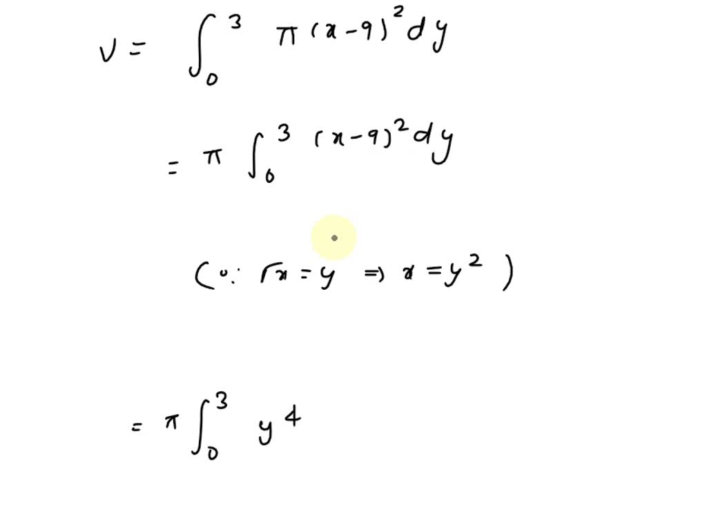 SOLVED: Find the volume of the solid that results when the region ...