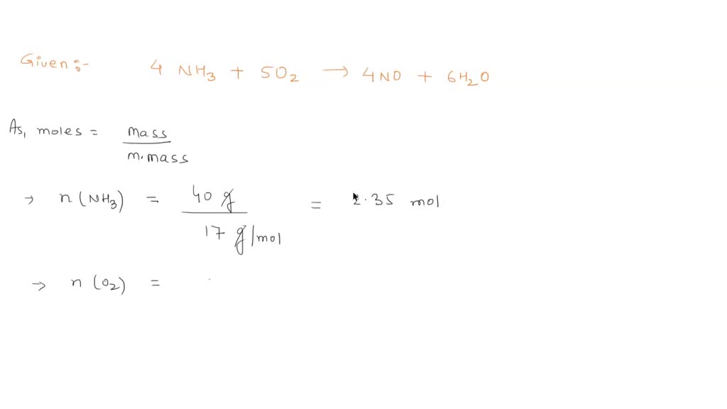 Solved One Reaction Step In The Conversion Of Ammonia To Nitric Acid