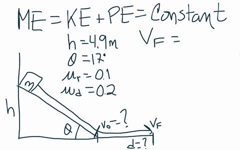 33-problem-3-a-block-of-mass-m-is-initially-at-rest-at-the-top-of-an-inclined-plane_-which-has-height-of-49-m-and-has-an-angle-of-8-17-with-respect-to-the-horizontal-after-being-released-you-49873