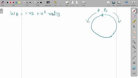 two-people-start-at-the-same-place-and-walk-around-a-circular-lake-in-opposite-directions-one-walks-with-an-angular-speed-of-142-x-10-3-rads-while-the-other-has-an-angular-speed-of-342-x-10-3-rads-h-2