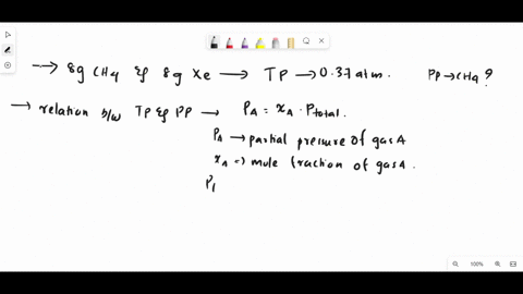 a-mixture-of-80-g-ch4-and-80-g-xe-is-placed-in-a-container-and-the-total-pressure-is-found-to-be-037-atm-find-the-partial-pressure-of-ch4-21076
