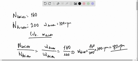 a-driven-gear-of-200-teeth-turns-at-100-rpm-the-driver-gears-turns-at-160-gpm-how-many-teeth-does-the-driver-gear-have