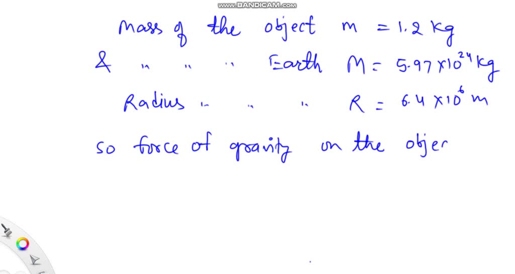 SOLVED: 'Using the formula for gravity: find the force of gravity on a ...