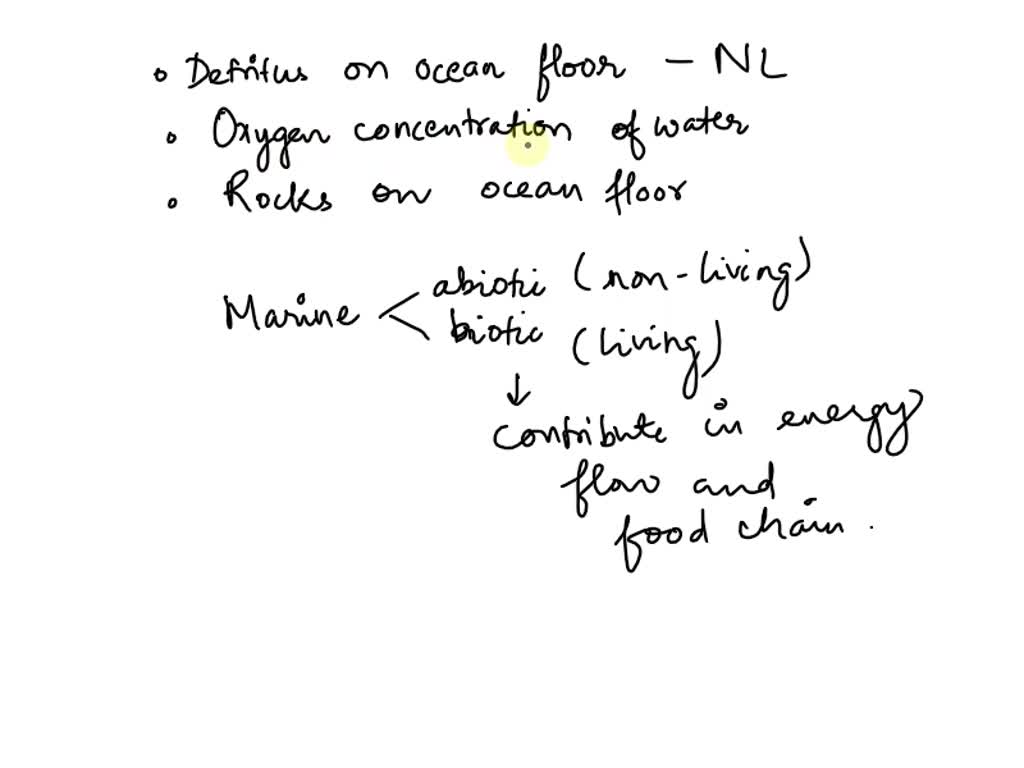 SOLVED: Which is a biotic component of a marine ecosystem? detritus on ...