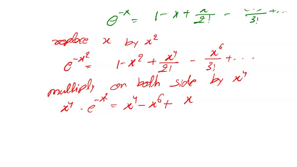 Use series to approximate the definite integral I to within the indicated accuracy.
âˆ«â‚€â°.â‚… xâ´eâ»Ë£Â² dx
(|error| < 0.001)
I=