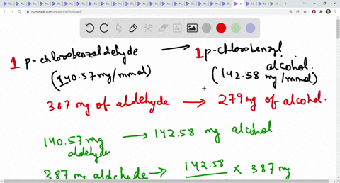 assuming-that-para-chlorobenzaldehyde-is-the-limiting-reagent-calculate-the-percent-yield-of-the-product-ifyou-started-the-reaction-with-387-mg-of-the-aldehyde-and-obtained-279-mg-of-para-ch-32988