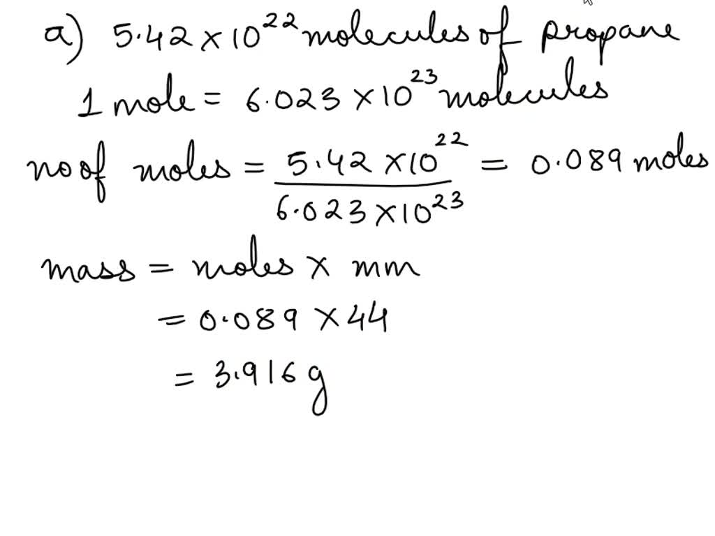 Solved Calculate The Mass In Grams For Each Of The Following Gases At Stp A 542 × 1022 5047