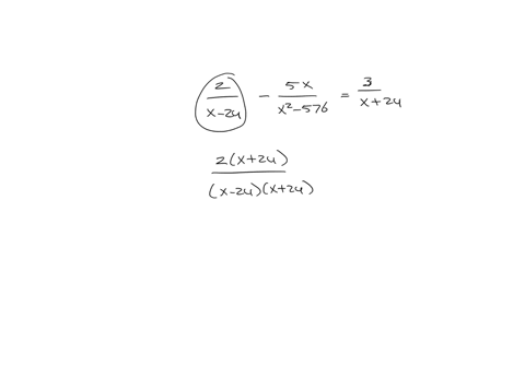 solve-the-following-equation-frac2x-24-frac5-xx2-576frac3x24-select-the-correct-choice-below-and-if-necessary-fill-in-the-answer-box-to-complete-your-choice-a-the-solution-set-is-type-an-integer-or-a