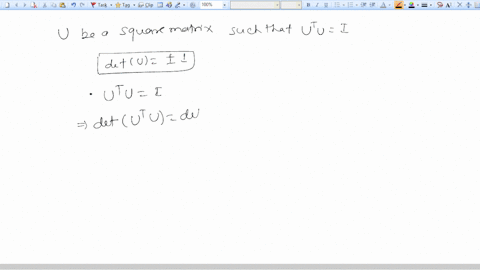 let-u-be-square-matrix-such-that-utu-l-show-that-detu-l_-10763