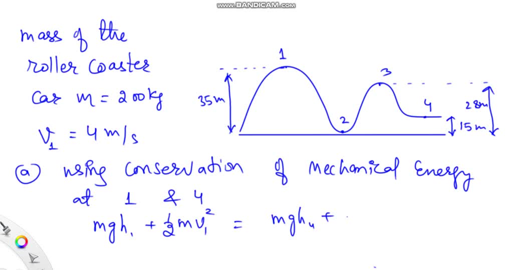 SOLVED the roller coaster car shown in the figure above (mass m200 kg