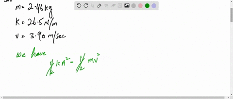 an-undamped-246-kg-horizontal-spring-oscillator-has-a-spring-constant-of-265-nlm-while-oscillating-it-is-found-to-have-a-speed-of-390-ms-as-it-passes-through-its-equilibrium-position-what-is-85542