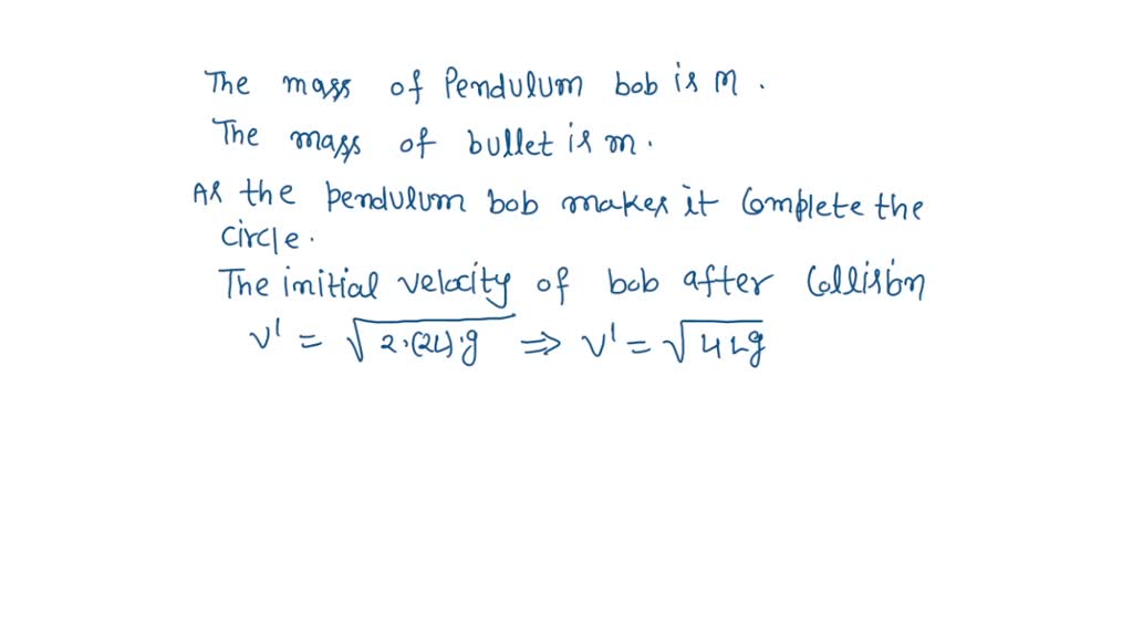 Solved A Bullet Of Mass M And Speed V Is Fired At Hits And Passes Completely Through A