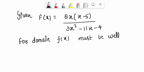 find-the-domain-of-the-following-rationa-function-8xlx-5-fx-3x2-_-11x-4-select-the-correct-choice-below-and-fill-in-any-answer-boxes-within-your-choice-oa-the-domain-of-fx-is-x-type-an-inequ-72149