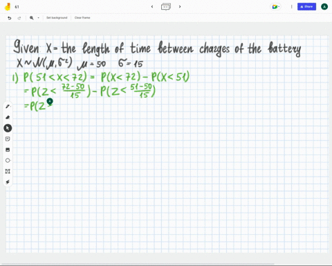 for-a-certain-type-of-computers-the-length-of-time-between-charges-of-the-battery-is-normally-distributed-with-a-mean-of-50-hours-and-a-standard-deviation-of-15-hours-john-owns-one-of-these-85993