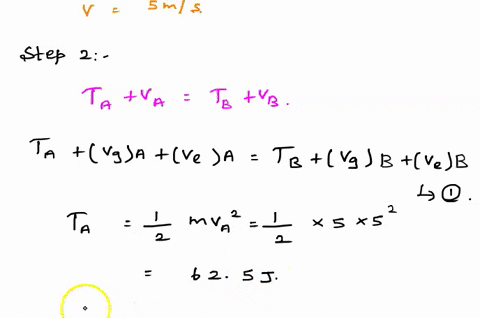 the-5-kg-collar-has-a-velocity-of-5-mathrmm-mathrms-to-the-right-when-it-is-at-a-it-then-travels-a-2-32483