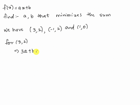 point-concept-6-least-squares-a-certain-experiment-produces-the-data-32-12-10-find-values-for-a-and-b-which-describe-the-model-that-produces-least-squares-fit-of-the-points-by-a-function-of-95575