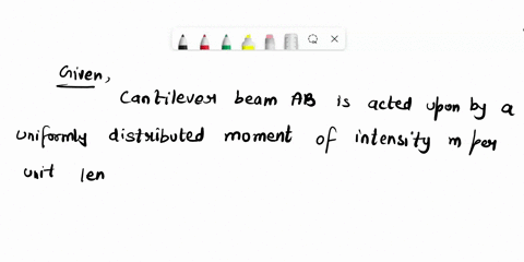 2-a-cantilever-beam-ab-is-acted-upon-by-a-uniformly-distributed-moment-bending-moment-not-torque-of-intensity-m-per-unit-distance-along-the-axis-of-the-beam-assume-the-beam-has-flexural-stre-22736