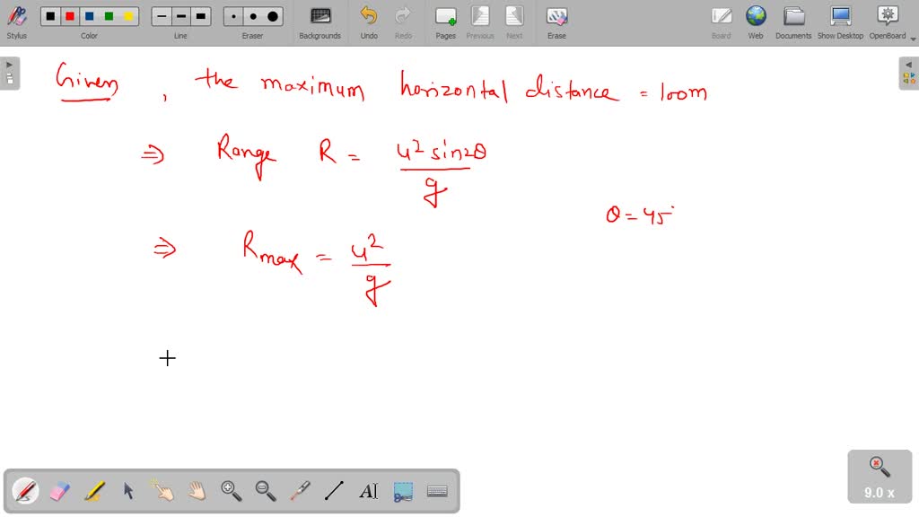 SOLVED A cricketer can throw a ball to a maximum horizontal distance