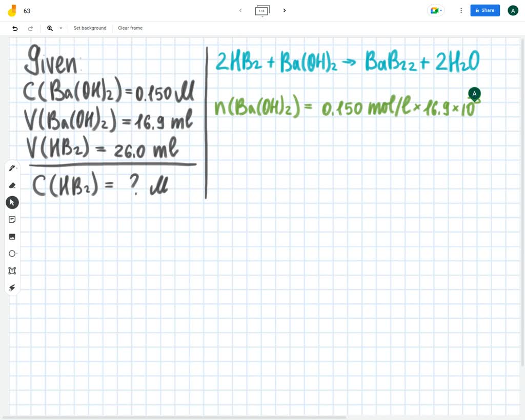 SOLVED An aqueous solution of hydrobromic acid is standardized by