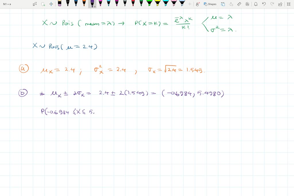 SOLVED (h) Use the probabilities you comduted part calculate the mean
