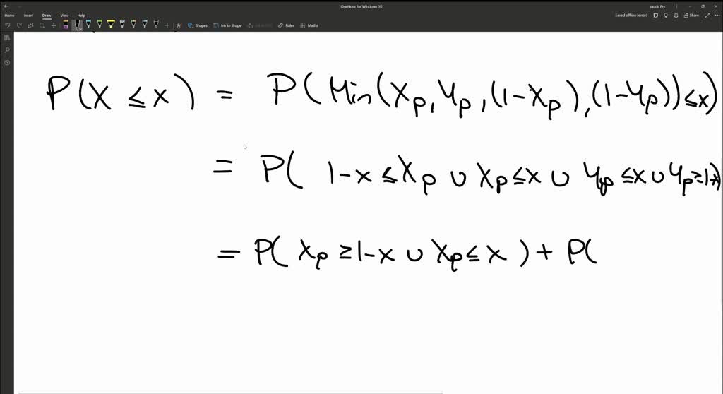 Choose a point uniformly at random in the unit square (a square with a ...