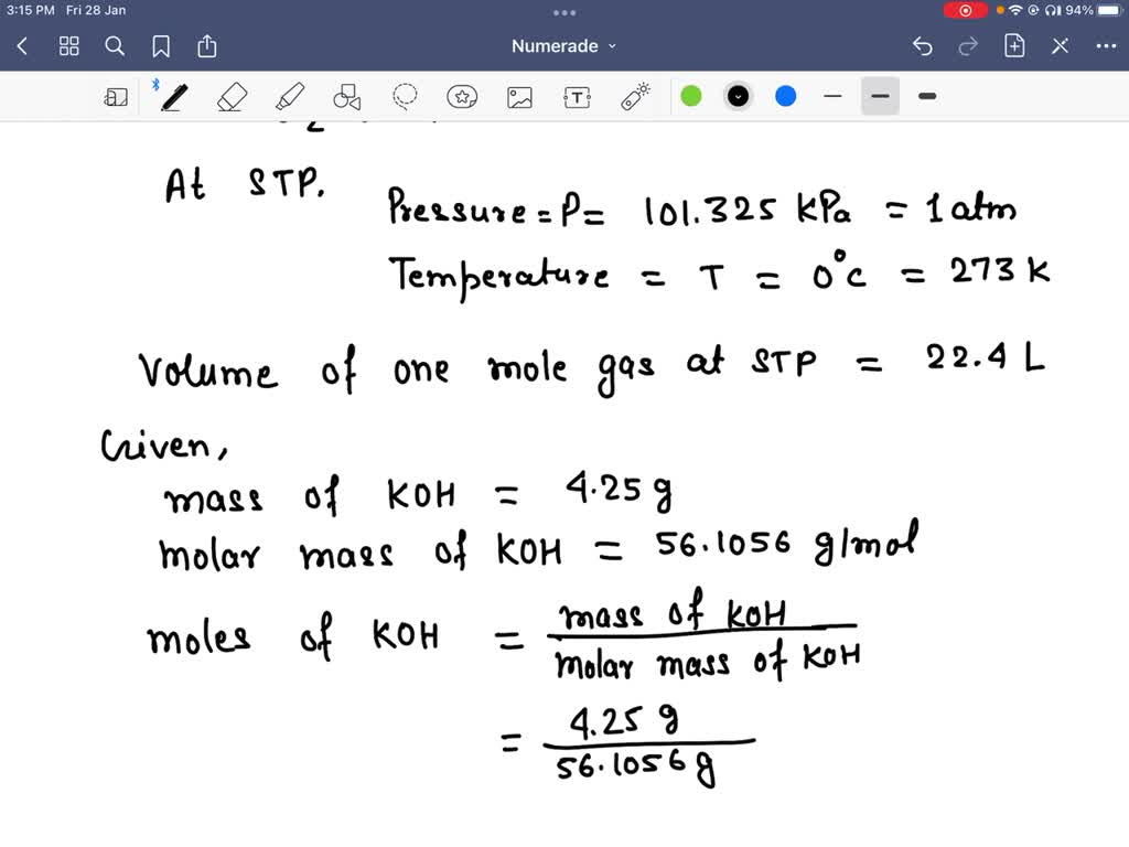 SOLVED "What volume of chlorine gas, measured at 0 'C and 101.325 kPa