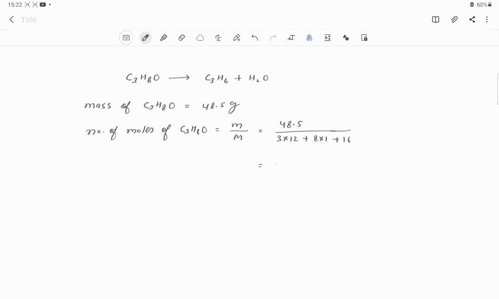 Solved How Many Grams Of Water H2o Can Be Formed From The Reaction Of 485g Of 2 Propanol 6096