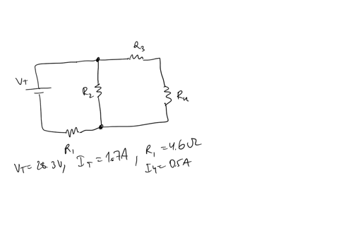 question-3-4-points-determine-the-value-for-resistor-2-r2-given-the-following-values-show-your-work-for-each-intermediate-step-vt-283-v-it-17-a-r1-46-i4-05-a-round-the-answer-to-2-decimal-places-and-w