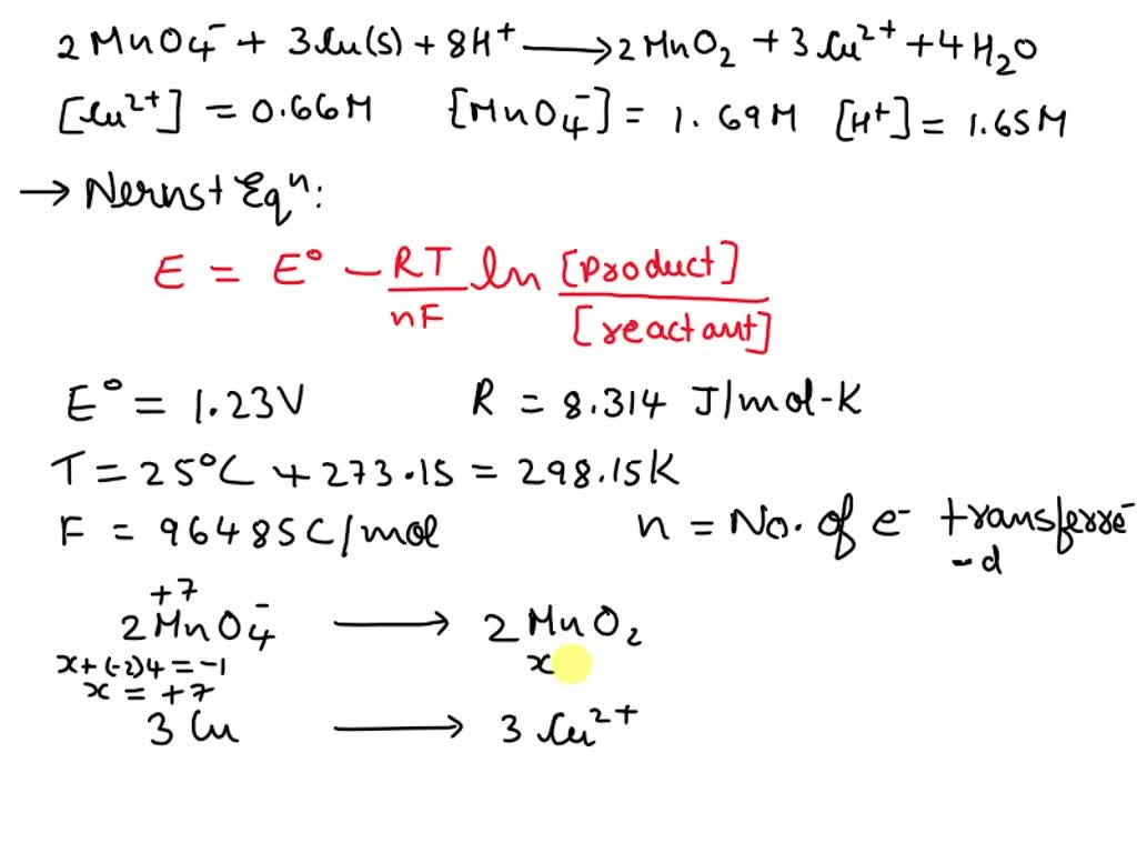 SOLVED Calculate the cell potential at 25Â°C under the following