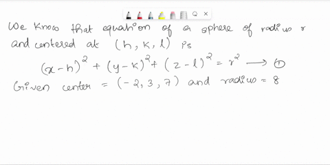 find-an-equation-of-the-sphere-with-center-2-3-7-and-radius-8-what-is-the-intersection-of-this-sphere-with-the-yz-plane-x-76698