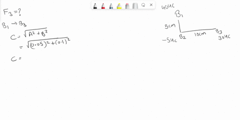 three-bees-are-oriented-as-shown-in-the-figure_-b1-has-40-pc-of-charge-bz-has-5-pc-of-charge-and-b3-has-30-pc-of-charge-10-cm-what-are-the-magnitude-and-direction-of-the-electric-field-at-bz-82584