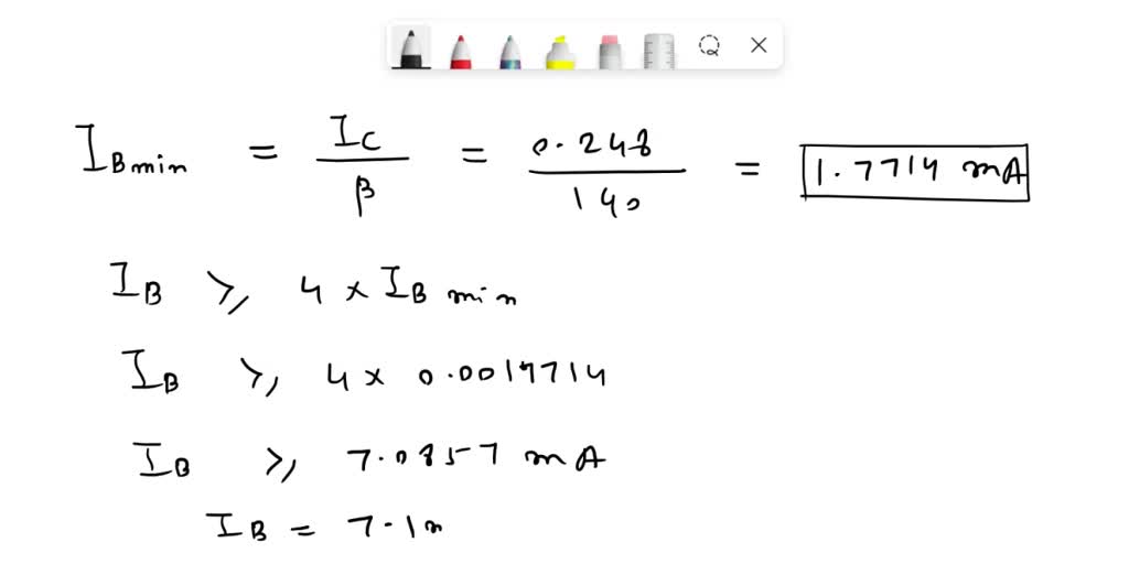 SOLVED: Design a circuit using an NPN transistor (Î² = 140, VCE(sat ...