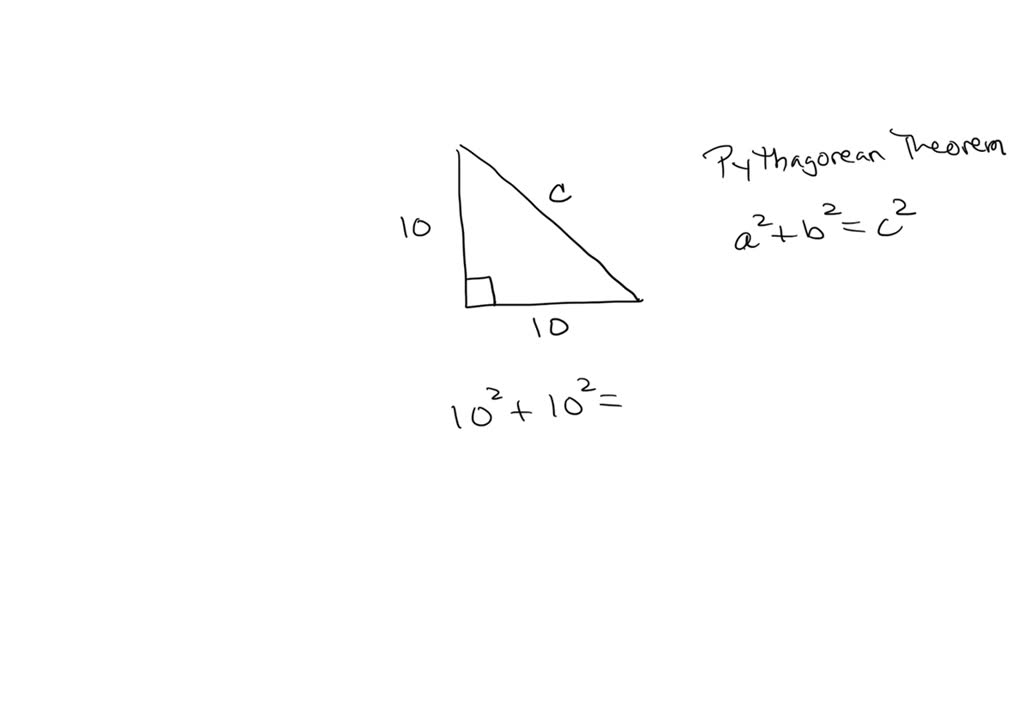 the legs of an isosceles right triangle each measure 10 inches