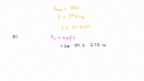 an-ac-source-has-an-output-rms-voltage-of-540-v-at-a-frequency-of-595-hz-the-source-is-connected-across-a-275-mh-inductor-a-find-the-inductive-reactance-in-of-the-circuit-b-find-the-rms-curr-78482