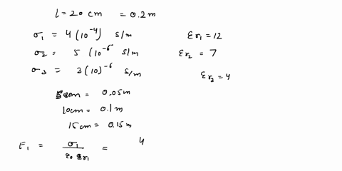 the-dielectric-of-a-spherical-capacitor-with-electrode-radii-a-5-cm-and-d-20-cm-is-composed-of-three-concentric-imperfect-dielectric-layers-where-the-radius-of-the-boundary-surface-between-t-33313