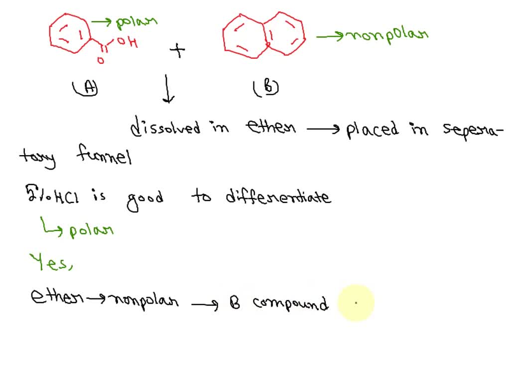 SOLVED The two molecules below are dissolved in ether and placed in a