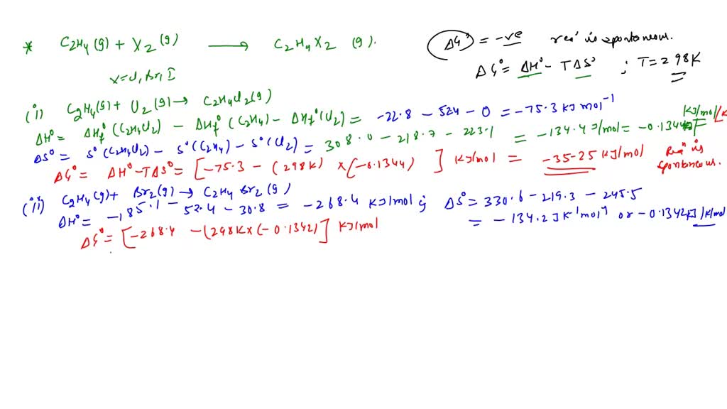 SOLVED Ethene C2H4 can react with a halogen for example Cl2