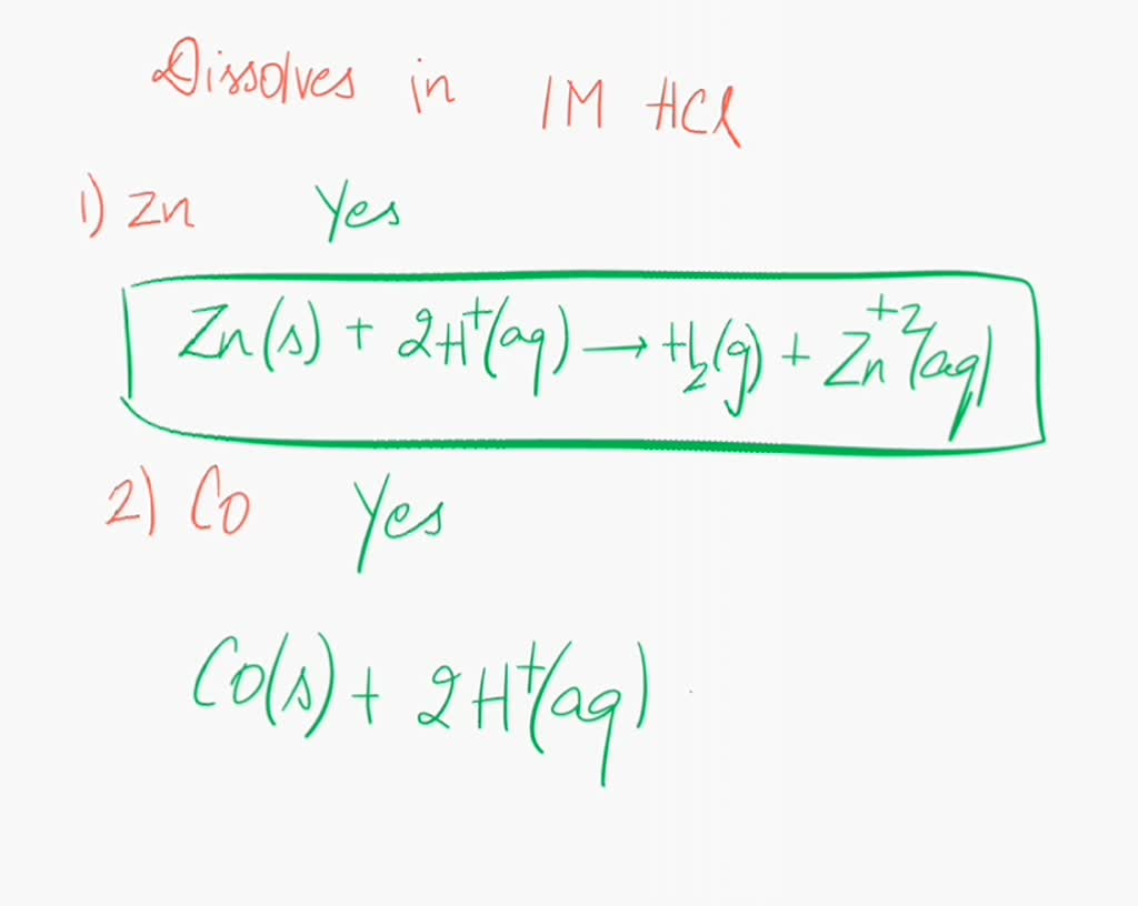 SOLVED: Decide whether or not each of the following metals dissolves in ...