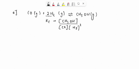 carbon-monoxide-reacts-with-hydrogen-at-500-k-to-form-gaseous-methanol-the-equation-for-the-reaction-cog-2hzlg-ch3ohg-a-write-the-equilibrium-expression-for-this-reaction-6-the-value-of-kc-f-63671
