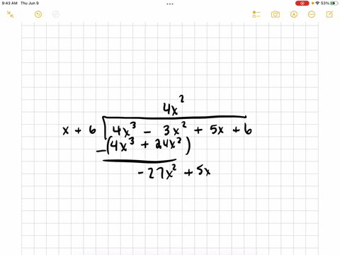 use-synthetic-division-to-solve-4x3-3x25x6-x6-what-is-the-quotient-93337