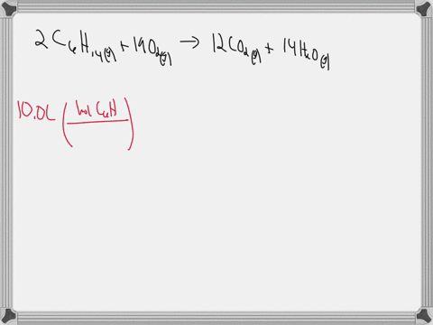 1-hexane-combusts-according-to-the-following-balanced-equation-2-c6h14g-19-02g-12-co2g-14-h20g-a-how-many-grams-of-h2o-are-produced-if-100-l-of-hexane-is-burned-at-satp-3-marks