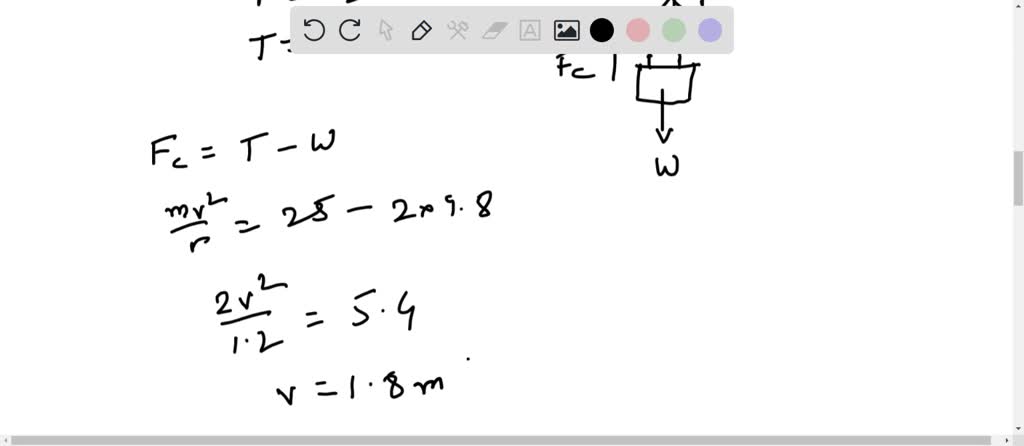 SOLVED: A bucket of mass 2.00 Kg is whirled in a vertical circle of ...